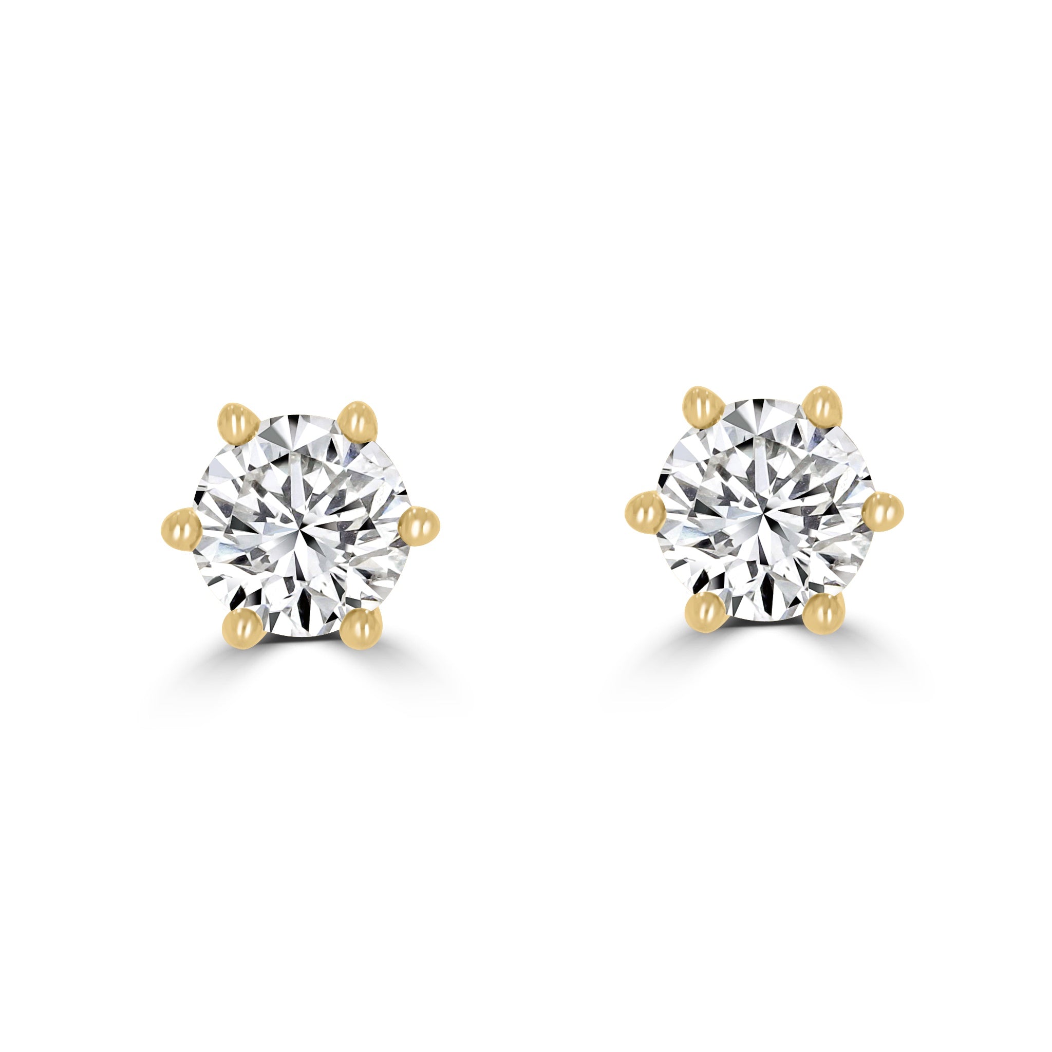 Timeless Diamond Earrings 1.00tcw | Yellow Gold (6 claw)